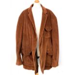 A Peter Christian brown corduroy shooting jacket, approx. 44" chest