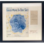 'There's a Gold Mine in the Sky', Irving Berlin, music score cover dedicated 'To Charles, best of