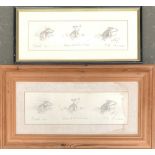 After Ernest Shepard, two framed prints of Piglet, each 12x39cm