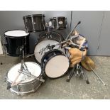 A child's drum kit by Stagg; together with an Aria snare drum