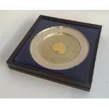 A silver and silver gilt commemorative plate 'The College of Arms Coronation of Elizabeth II 1953-