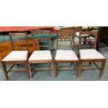 Two pairs of oak Mendlesham chairs with drop in seats