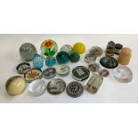A collection of 27 various paperweights