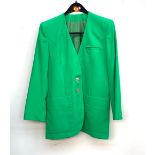 An apple green size 40 designer wool jacket