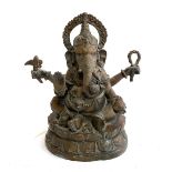 A bronze figure of Ganesha, 22cmH