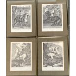 Engraved by Johann Elias Ridinger, `Der Galop ger ad aus Lincks'; 'Palotaden Rechts'; Die Parade