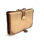A vintage Gucci briefcase in canvas and leather, 42cm wide
