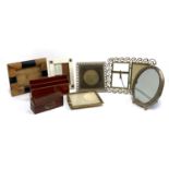 A number of gilt metal and other photo frames