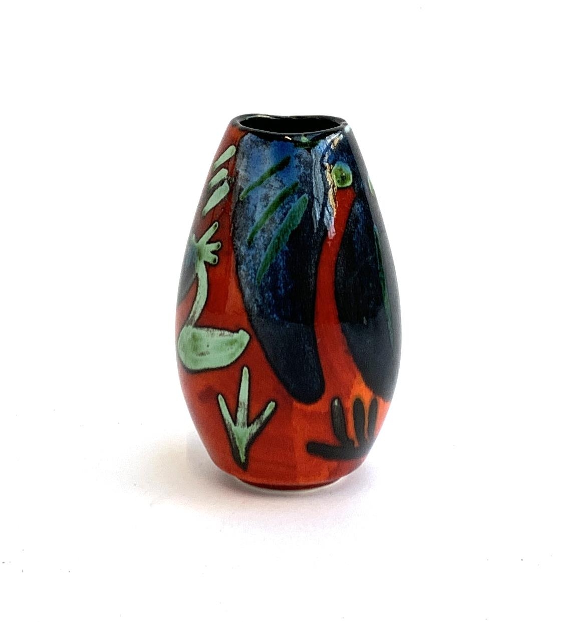 A small Poole Volcano vase, approx. 12cmH