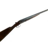 A Genoss side by side 12 bore box lock ejector shotgun, well engraved, S/N 38/147, length of