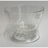 A Steuben glass bowl, 'Transportation', depicting various modes of transport, 15cmH; with protective
