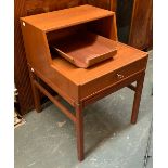 A mid-century style teak side table, 45cmW