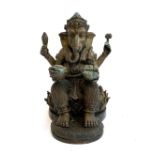 A bronze figure of Ganesha, 23cmH