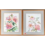 Three 20th century floral watercolour studies, 49x39cm (3)