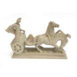 A resin figure of a chariot, 23cm long