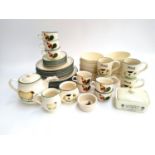A Cloverleaf 'Farm Animals' part dinner service, comprising dinner plates, teacups, saucers, teapot,