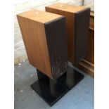 A pair of Meridian M2 speakers, designed by Boothroyd Stuart