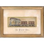 Stevengraph, 'The Present Time' woven silk picture in original Thomas Stevens card mount with
