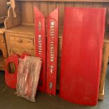 A number of red Massey Ferguson 65 panels