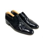 A pair of gent's black leather Oxfords by Artioli, UK size 9.5 with wooden trees