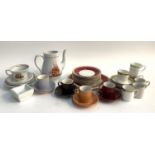 A mixed lot of ceramics to include Wedgwood 'flying cloud' coffee pot, teacup, saucers, etc (8