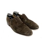 A pair of gent's brown suede brogues by Artioli, UK size 9 with Berluti trees
