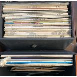 A mixed box of vinyl LPs, mostly jazz, to include Louis Armstrong and Sonny Ronnis; together with