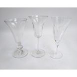A wine glass, 17.5cmH, and a rummer, 18.5cmH, by William Walker glassmaker together with a Waterford