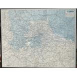 An A-Z postcode map of London, 90x116cm