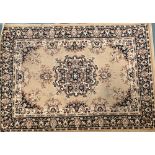 A modern Berber rug, 120x170cm; together with an oriental pattern cream rug, 80x150cm (2)