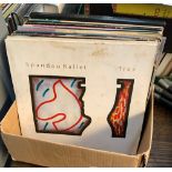 A mixed box of vinyl LPs to include Spandau Ballet; Jethro Tull; Wham; Bob Dylan; Rod Stewart; Elvis