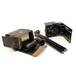 A Zeiss Ikon Compur Ideal 225 5x4 plate camera with fitted Tessar 1:4.5; F=13.5 lens; no 693077,
