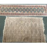 A modern runner rug, 82x290cm; together with one other, 123x181cm (2)