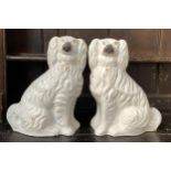 A large pair of Staffordshire dogs, 36cmH