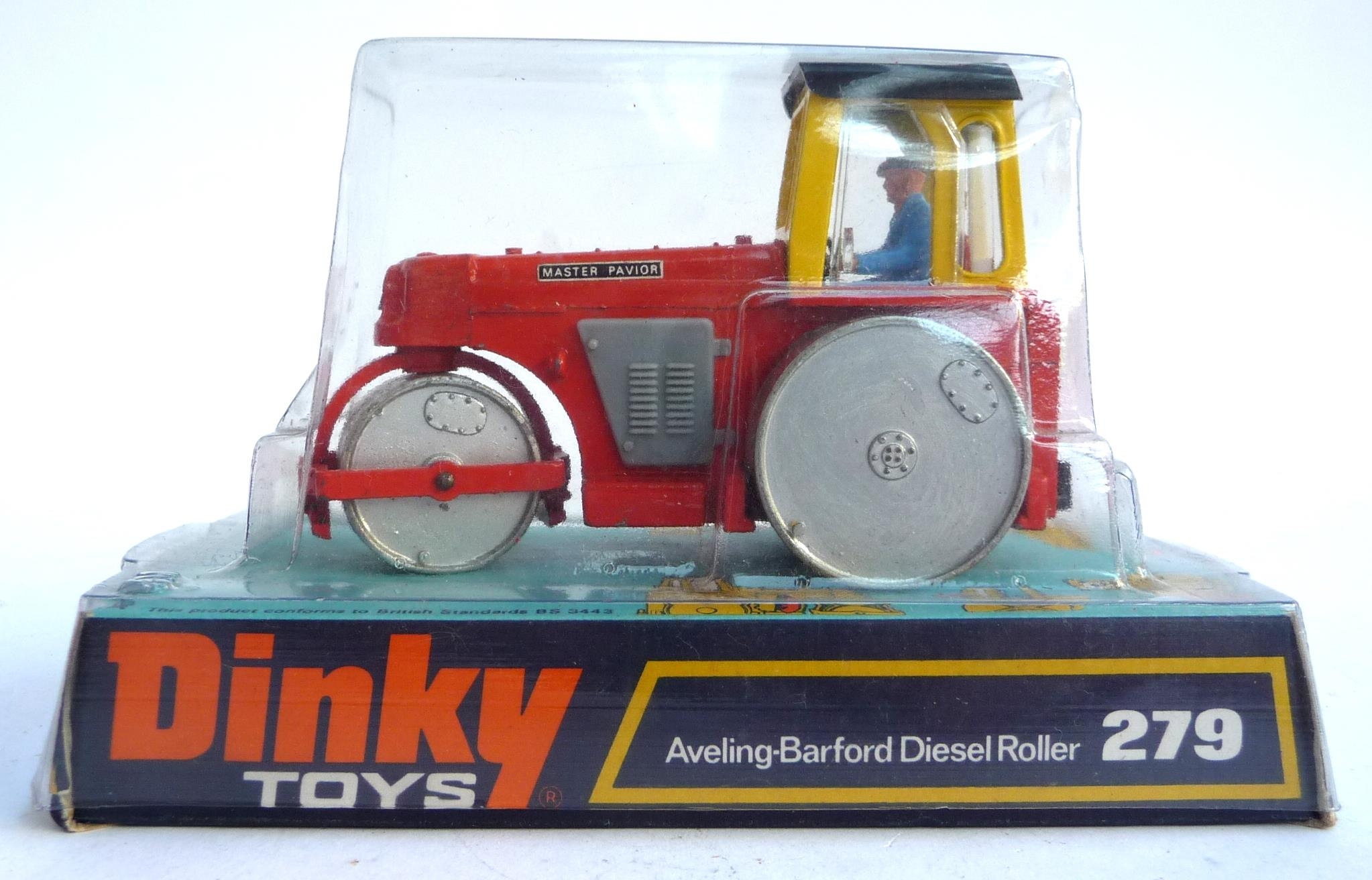 A boxed Dinky toys Aveling-Barford diesel roller 279 die-cast model