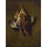 Newell, Hugh (1830 - 1915) 1860 Hanging Game - a Brace of Partridge, signed and dated lr.rt., oil on