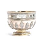 An Edwardian silver presentation rose bowl, by F B Thomas & Co, London 1904, presented for the