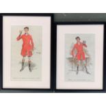Snaffles (Charles Johnson Payne 1884-1967), 'Jim', two colour prints, 23.5 x 13.5cm and 20.5 x 12.