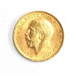 A George V gold sovereign, 1914