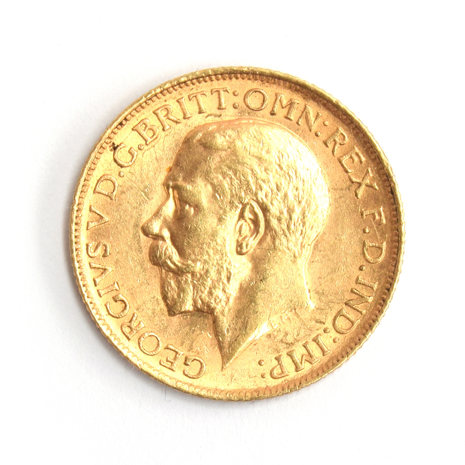 A George V gold sovereign, 1911