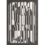 Victor Vasarely (Hungarian-French, 1906-1997), untitled (abstract in black and white), c.1950,