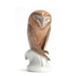 A Royal Copenhagen porcelain barn owl, number 273, marked to base, 22cm high