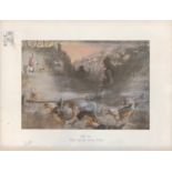 Snaffles (Charles Johnson Payne 1884-1967), 'That Far, Far Away Echo', colour print, signed in