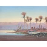 Augustus Osbourne Lamplough A.R.A, R.W.S (1877-1930), 'An Eastern Bazaar, Upper Nile', watercolour