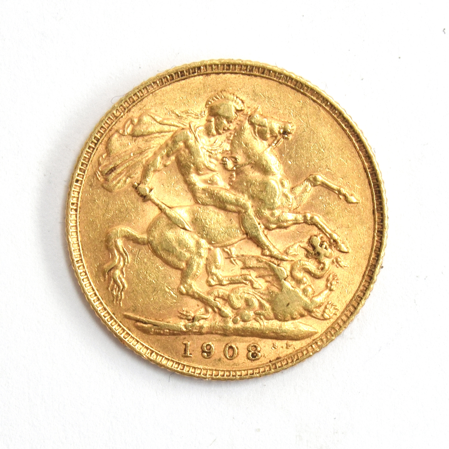 An Edward VII gold sovereign, 1908 - Bild 2 aus 2