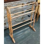 A beechwood towel rail, 64cmW