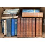 A mixed box of books to include illustrated works of Shakespeare, Graham Green and TE Lawrence