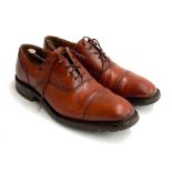 A pair of Cheaney brown leather Oxfords, size 9 1/2, with commando soles