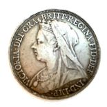 A silver Queen Victoria 1897 crown coin