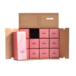 Ruinart Rosé Champagne, a case of 12 bottles in individual boxes each 37.5cl retailed by